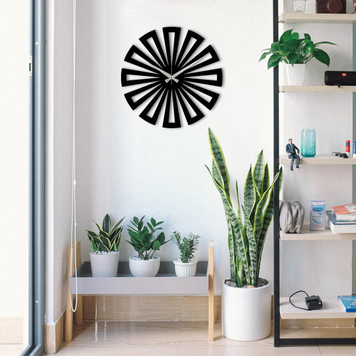 Wallity Enzoclock - S003 Reloj de Pared Decorativo de Metal Negro Wallity Enzoclock - S003 Reloj de Pared Decorativo de Metal Negro